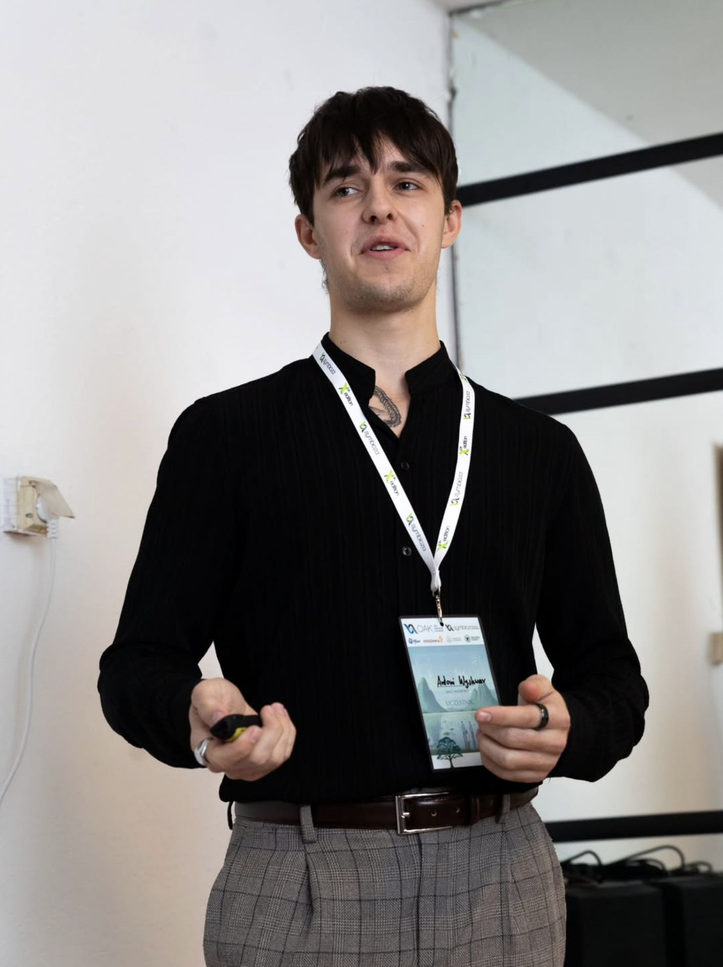 Antoni Wyskwar podczas prezentacji wyników badań na 6th International Electronic Conference on Foods